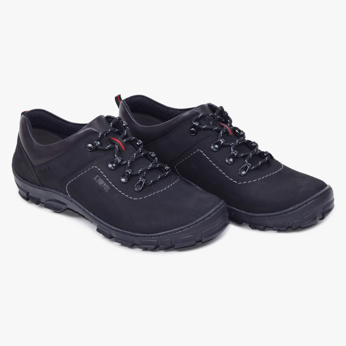 BUTY MĘSKIE TREKKINGOWE SKÓRZANE CZARNE 36/10