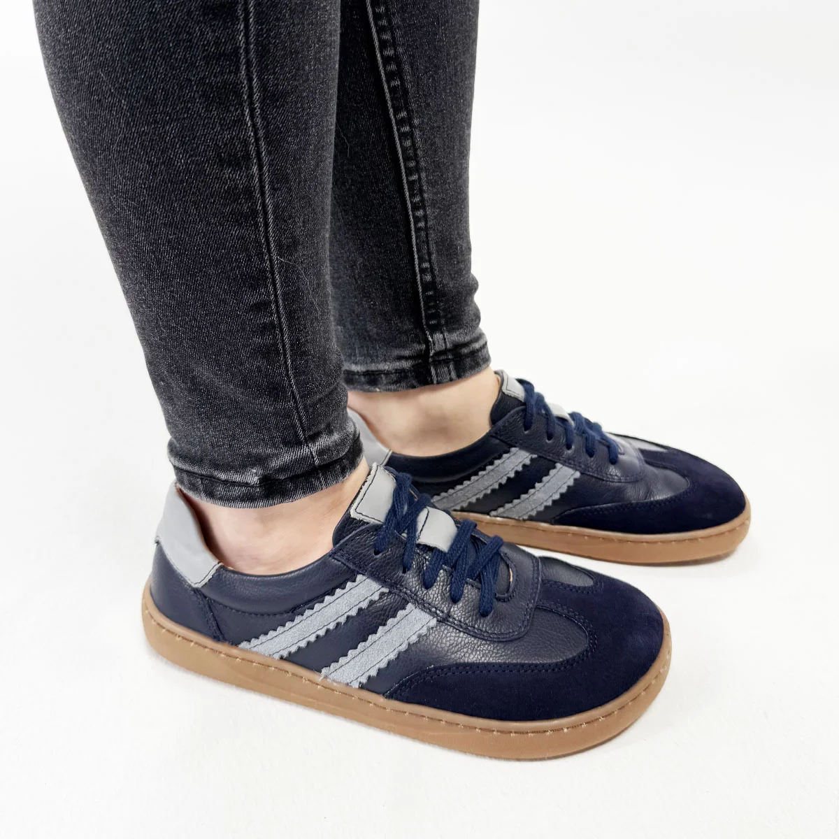 BAREFOOT BUTY DAMSKIE SKÓRZANE GRANATOWE 503/63
